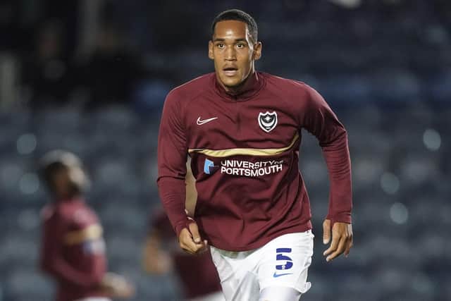 Pompey defender Haji Mnoga is on international duty with Tanzania this month. Picture: Jason Brown