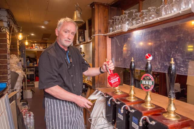Andrew Harvey preparing to open his pub, The Duke of Buckingham on June 23, 2020. Picture: Habibur Rahman
