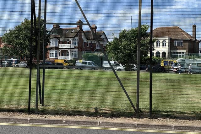 Parking 'mayhem' in Eastern Parade as the seafront road remains closed. Picture Luke Stubbs