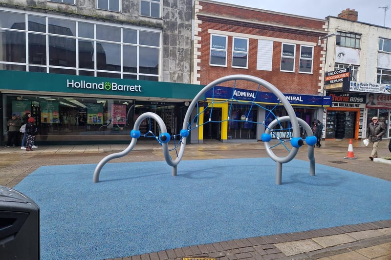 Changes include new seating, more planting, play equipment for children, new cycle stands, and a pavement graphic by local artist, Angela Chick following a successful competition run in conjunction with the council’s Safer Streets team.