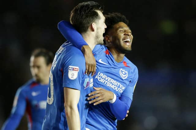 Ellis Harrison, right, and John Marquis. Picture: Robin Jones/Getty Images