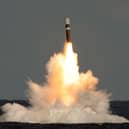 A still image taken from video of the missile firing from HMS Vigilant, which fired an unarmed Trident II (D5) ballistic missile. Picture: Lockheed Martin/PA Wire