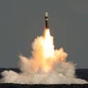 A still image taken from video of the missile firing from HMS Vigilant, which fired an unarmed Trident II (D5) ballistic missile. Picture: Lockheed Martin/PA Wire