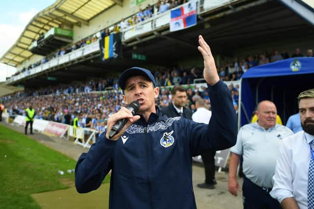 Rovers boss Joey Barton pleaded with fans to exit the pitch.