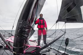 Alex Thomson aboard his HUGO BOSS yacht