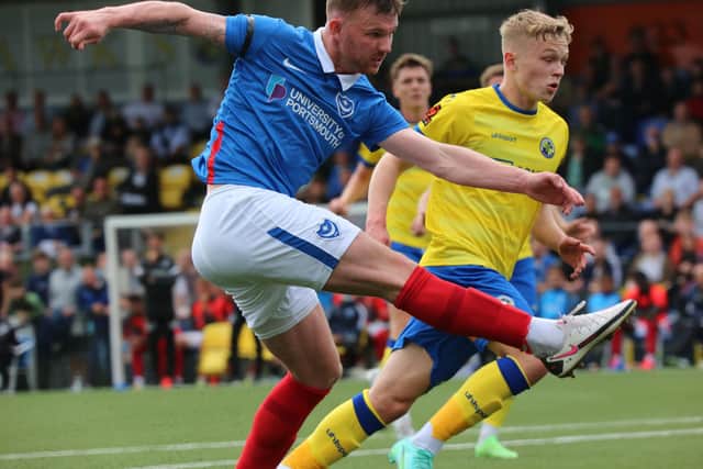Ryan Tunnicliffe fires home for Pompey at Hawks