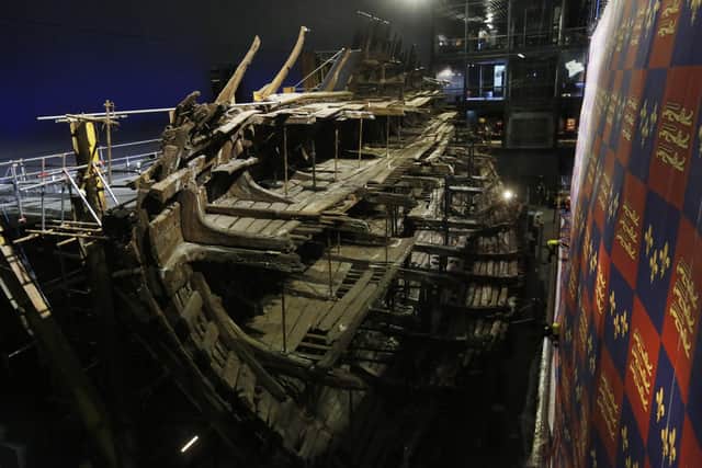 Henry VIII's warship, the Mary Rose in Portsmouth. Photo by Olivia Harris/Getty Images