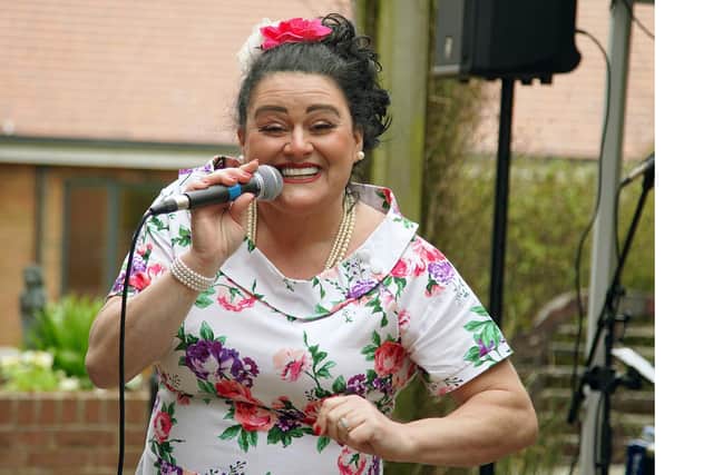 Annie Riley, the lead vocalist on The Not Forgotten music tour, has been entertaining care home residents in Fareham and Gosport.