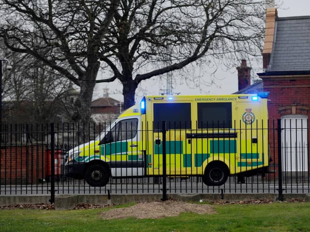 A file photo of an amublance in Portsmouth. Picture: Sarah Standing (210319-3418)