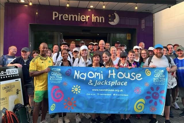 The team from GRP Solutions who walked the Thames Valley Path to raise more than £23,000 for Naomi House and Jacksplace hospice