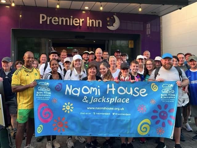 The team from GRP Solutions who walked the Thames Valley Path to raise more than £23,000 for Naomi House and Jacksplace hospice
