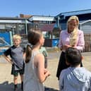 Amanda Martin MP visiting a local school
