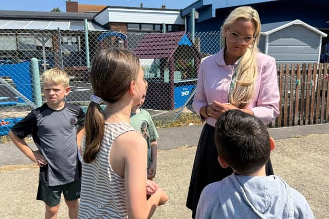 Amanda Martin MP visiting a local school