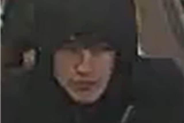 The BTP are looking to speak to this man after Portsmouth FC and Plymouth Argyle fans were involved in a mass brawl at a railway station. Picture: British Transport Police.