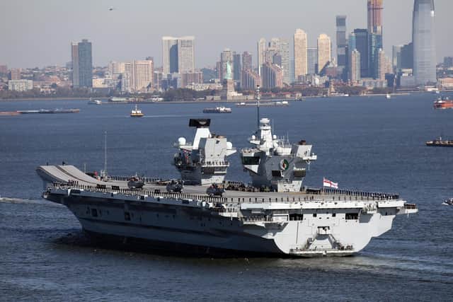 HMS Queen Elizabeth pictured in New York in 2018. Photo: Royal Navy