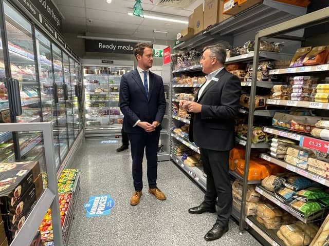 Portsmouth MP Stephen Morgan at the Co-op store in Queen Street.