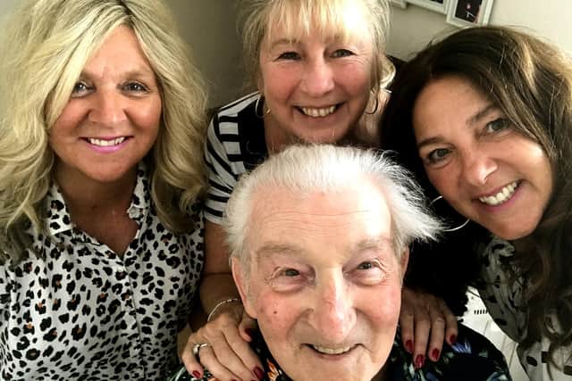 Donald Kaminski with his three daughters. Pictures: Contributed.