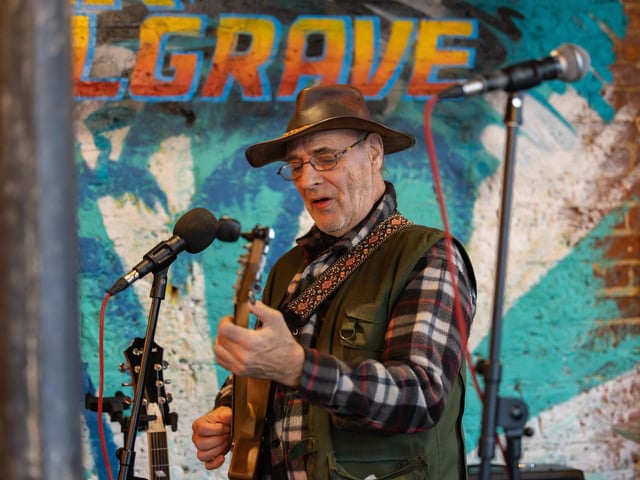 Blues perfection from King Rollo and Fraser Harper at Back To Belgrave. Picture: Mike Cooter (040223)