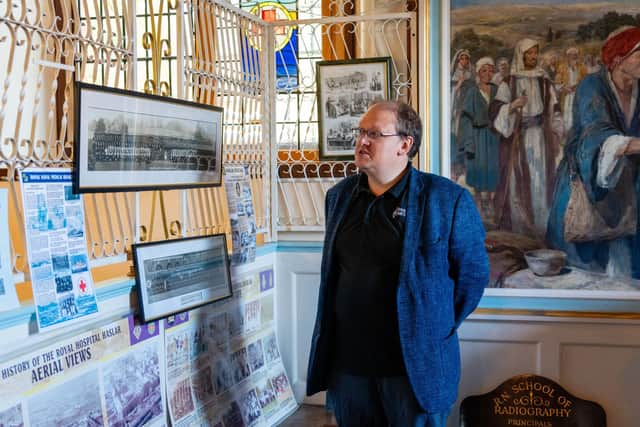 The displays inside St Luke's Church which will move into the new Heritage Centre