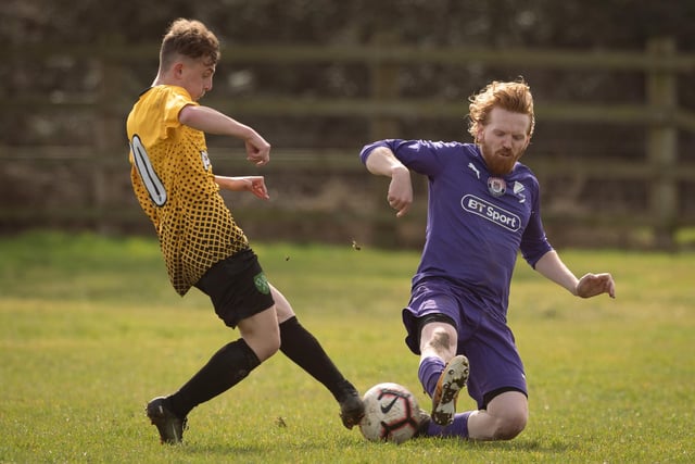 Action from AFC Tamworth's 7-2 victory over Gosham Rangers in Division Two of the City of Portsmouth Sunday League. Picture: Keith Woodland (120321-724)