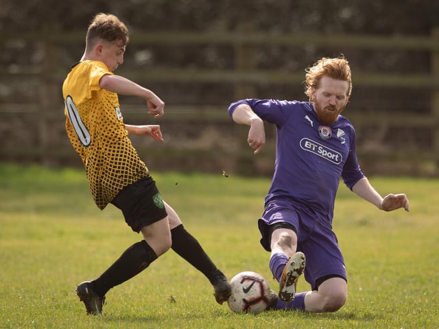 Action from AFC Tamworth's 7-2 victory over Gosham Rangers in Division Two of the City of Portsmouth Sunday League. Picture: Keith Woodland (120321-724)