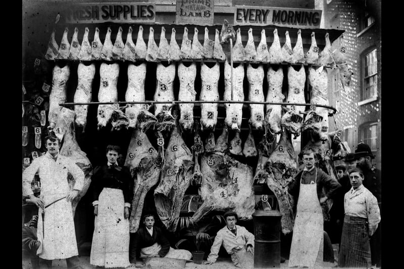 Open-windowed butcher shop in Queen Street, Portsea. Picture: Barry Cox collection