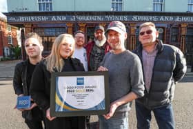 The King Street Tavern has won the Good Food Award for the third year in a row. (l-r) Mike Bailey, Laura Stanley, Olly Willers, Sean Marshal, Dan Gates and Paul Mulholland.Picture: Stuart Martin (220421-7042)