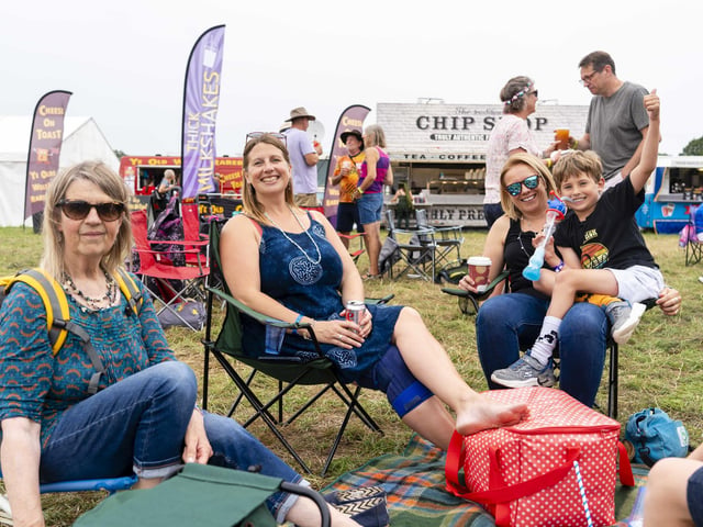 Festival-goers at enjoying their time at Wickham Festival