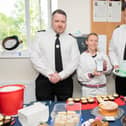 A coffee morning was held in the Chaplaincy at HMS Collingwood with cakes and raffle tickets for sale in aid of Mental Health Awareness week.
Three of the event's organisers: (L-R) WO Mark Gower, LPT Holly Cole and CPO Andy Gibbs. Picture by Keith Woodland, Crown Copyright