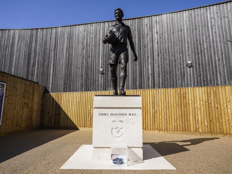 Supporters raised funds to ensure Pompey legend Jimmy Dickinson has a permanent memorial at Fratton Park in the form of a statue which was unveiled last month.
Picture: Jason Brown/ProSportsImages