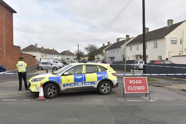 Police have launched a murder investigation following the death of a 22 year-old man in the early hours of Friday, November 24, where officers were called to Keyes Road, Bridgemary, Gosport.
Picture: Sarah Standing (241123-2101)