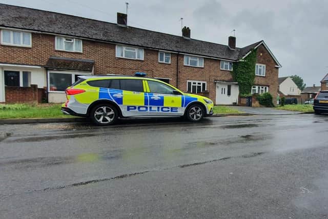 Police in Botley Drive, Leigh Park. Picture: Habibur Rahman
