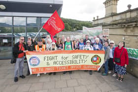 Demonstrations at planned train station ticket office closures have taken place across the country