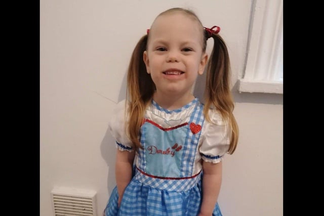 Renea, three, as Dorothy from the Wizard of Oz
