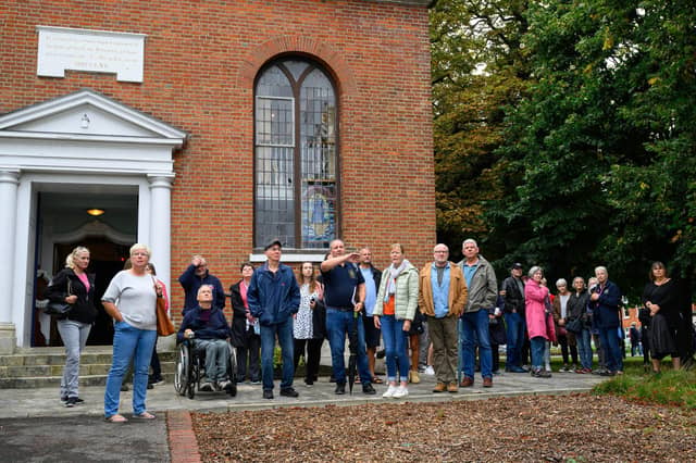 Visitors enjoy a tour demonstrating the changes made to the old Haslar hospital site, Picture: Keith Woodland (070921-6)