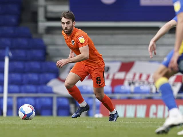 Ben Close played a key role in Pompey's 3-1 win at AFC Wimbledon.  Picture: Jason Brown.