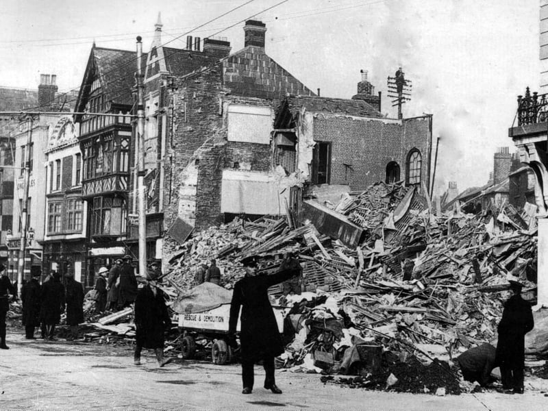 The former pub The Bedford in Chase on the corner of The Hard and Clock Street the morning after it was blitzed. Total devastation - The scene on December 22, 1940 after the Bedford in Chase took a direct hit.
Picture: The News archive.