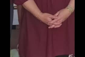 Leah before losing 3.5 stone