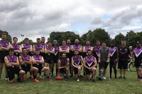 Portsmouth Pirates. Back (from left): Alex Ness, Lewis King, Dan Hussey, Jonny Branston, Sam Eastwood, Murray Hobson (c), Matt Murphy, Ryan Cook, Joe Marsh, Aaron Edwards (c), Craig Hudson, Josh Llewellyn, John Titcombe, Shashank Balasubramani, Steve Woodland, Neil Johnson. Front: Harry Horn, Tom Blewitt, Nick Vears, Lewis Welds, Dave McFawn, Chris Brennan.