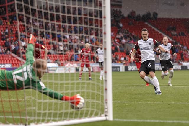 Shaun Williams sees his penalty kick saved by Doncaster Rovers keeper Pontus Dahlberg. Picture: Daniel Chesterton/phcimages.com