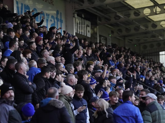 1,517 Pompey fans made the trip to Whaddon Road for the Blues' 2-1 defeat at Cheltenham.