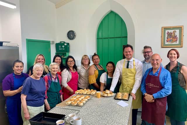 Portsmouth South MP Stephen Morgan with ‘Loaves of Love’ volunteers.