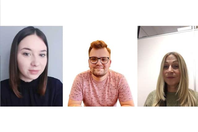 Portsmouth City Council social workers have been nominated in Social Worker of the Year awards 
From left, Lucy Collier who has been shortlisted for student social worker of the year, Liam Mills who has been shortlisted for children\'s social worker of the year and Amanda Haylock who has been shortlisted for team leader of the year