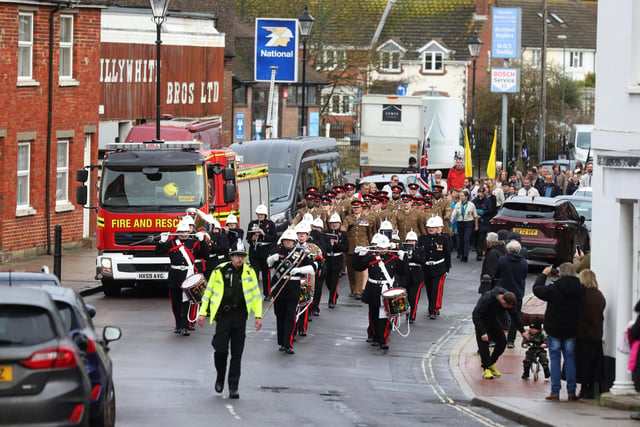 The parade through the town before a church service