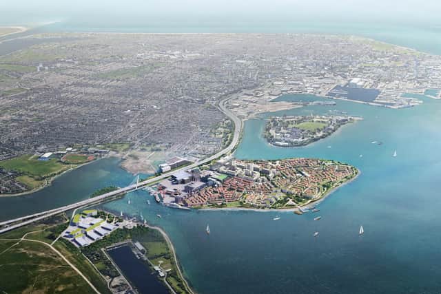 How the Lennox Point super-peninsula at Tipner West would have looked