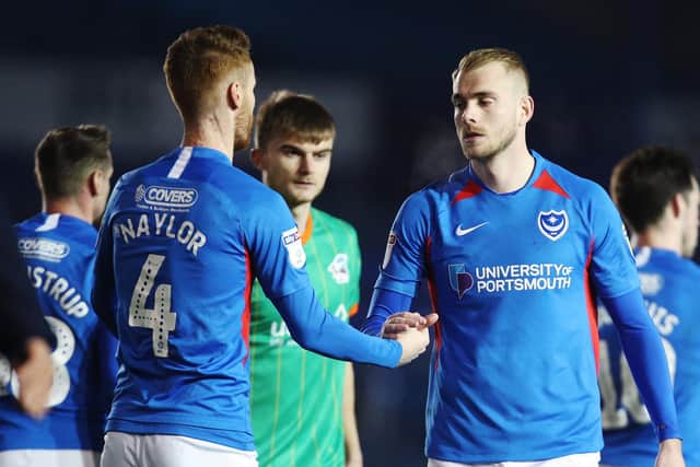 Tom Naylor and Jack Whatmough are two options to replace Christian Burgess at centre-back. Picture: Joe Pepler