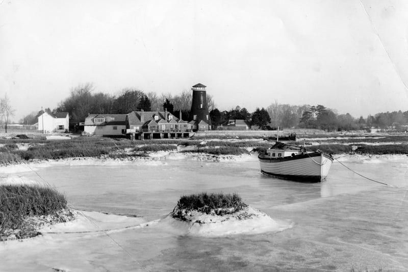 Langstone Mill at Langstone harbour 1963. The News PP4898
