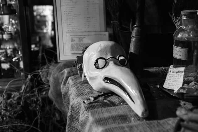 COVERING: If you think today's masks are limiting what about this? A plague mask in The Old Operating Theatre Museum and Herb Garret, London. Picture: Shutterstock