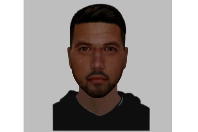 An e-fit of a man police want to speak to in connection with a sexual assault on Fratton Way, Portsmouth, on September 9, around 12.15pm