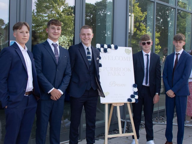 Pupils arriving at the Prom